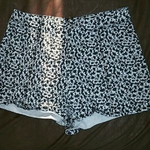 Flower high-rise shorts